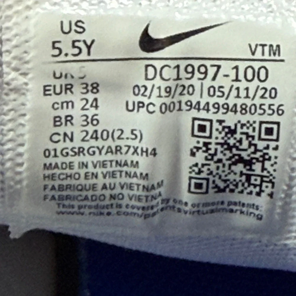 Nike Air Max 270 White University Blue Orange‎ DC1997-100 Womens 7 / Kids 5.5Y